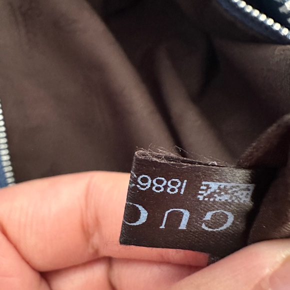 Gucci Large Bamboo Barbaston Royal Blue Spike Calfskin Leather - Picture 12 of 14